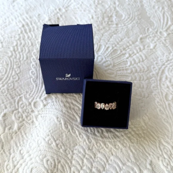 NWT Swarovski Vittore Rose Gold Eternity Band Ring - Picture 10 of 10